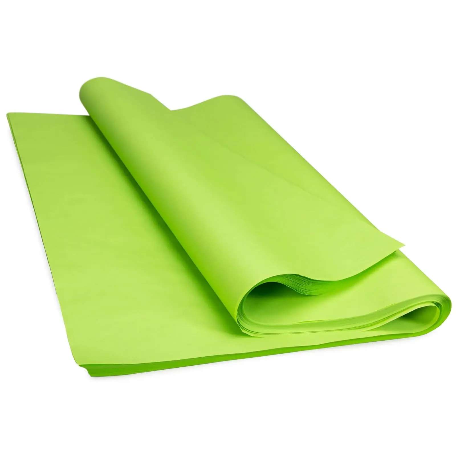 IDL Packaging SatinPack 24" x 36" Citrus Green Tissue Paper Sheets, Pack of 100, Durable 20# (33 GSM), USA-Made - Wrapping Tissue Paper Sheets for Gifts, Flower Bouquets, Christmas Packing Paper