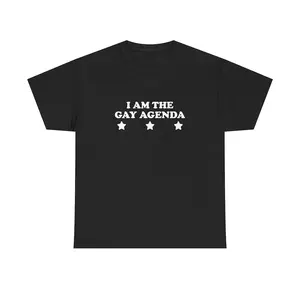 I Am The Gay Agenda Unisex Tee Y2K Iconic Funny It Girl Meme Phrase Shirt Sassy Edgy Sarcasm Gift Unhinged Chaotic Viral Quote
