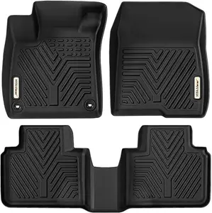 YITAMOTOR Floor Mats Fit for Honda Accord 2018-2022, TPE All Weather Custom Fit Accord Floor Liners 1st & 2nd Row, Black car  floor  mats