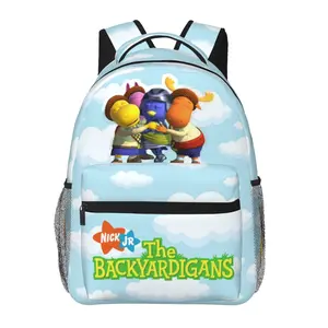 Men's The backyardigans Backpack Durable Lightweight Backyardigans Laptop Backpack Casual Travel Daypack with The backyardigans merch Weirdcore Design  for Boyfriend, Roommate & Gaming Conventions