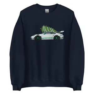 The GT3RS Sleigh Sweatshirt, Car Guy Clothing, Car Lover Gift, Birthday Gift for Husband, Father, Dad, Porsche GT3RS Christmas Apparel