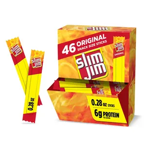 Smoked Meat Stick Snack Size Pack, Original Flavor Protein Sticks with 6g Protein per Serving, Individually Wrapped On the Go Meat Snacks, 46 Count