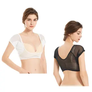 Cotton Underarm Sweat Absorbing Vest For Women Reusable Washable Underarm Sweat Shield Tank Top Anti Sweat Undergarment Invisible Armpit Sweat Pad Cami Liner Prevent Stain For Daily Wear