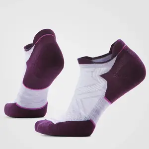 Smartwool Run Targeted Cushion Low Ankle Socks (Women’s) - Purple & White