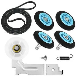 2025 Upgraded Dryer Repair Kit by Beaquicy Replacement for Samsung Dryer Includes DC97-16782A Samsung Dryer Roller, 6602-001655/5ph2337 Dryer Belt, DC93-00634A Idler Pulley and DC61-01215B Spring