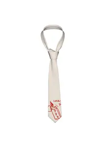 1 piece Men's Lucky You 777 In Red Tie Soft Polyester 777 jackpot Design Machine Washable for Weddings Business Parties Casual Wear Wedding Accessories, Playful Design Durable Weave Stylish Necktie Party Goers