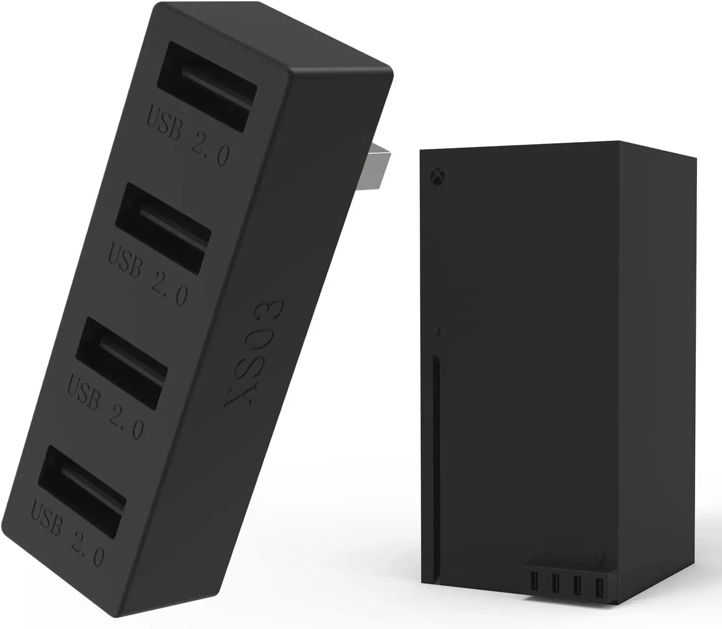 Ports USB Hub 2.0 for Xbox Series X Gaming Accessories, High Speed USB Extension Splitter Expansion Adapter Compatible with Xbox Series Games