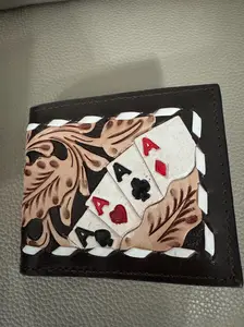 The High Roller Hand-Tooled Leather Wallet