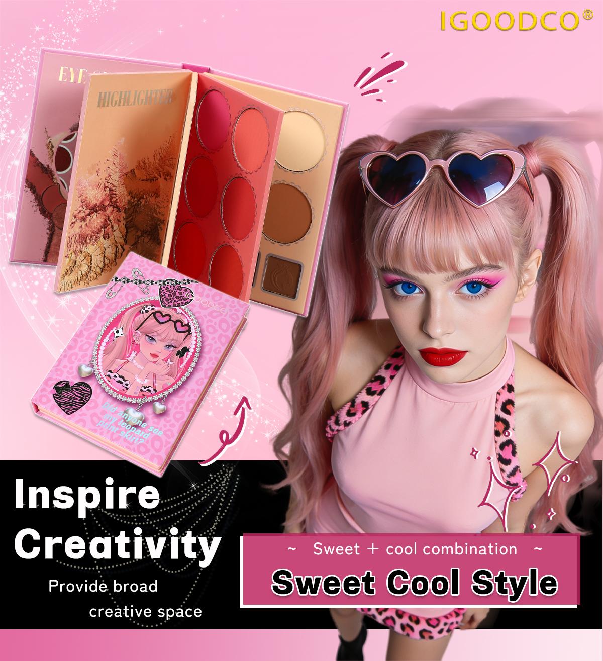 IGOODCO (model: IG5158) Women's cosmetics high coloring high gloss eye shadow disk makeup repair set