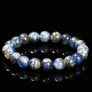 【Kyanite 】High Quality   Natural Crystal Bracelet 12mm (17 beads)