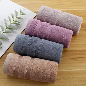 4-Pack Bamboo Fiber Towels for Face Washing Absorbent Soft 75cm x 35cm Simple Thin Style for Cleansing Daily Use