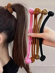 Women's Elasticity Hair Tie, Casual Plain Design, All-Season Wearable, Perfect for Daily Use, Ponytail Hairstyle & Stylish Look