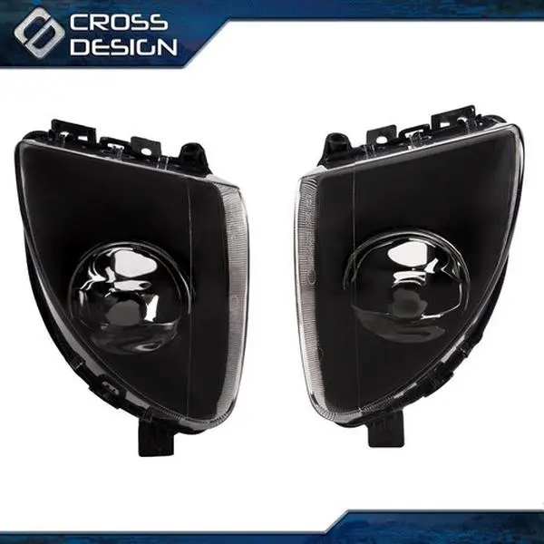 CROSSDESIGN 1 Pair Set Car Front Fog Light Lamps, S.A.E./D.O.T. Requirement Without Bulbs for BMW 5 Series F10 528i 535i 550i (11-13), Fit for Replacing Broken Stock Fog Lights or Adding New Ones