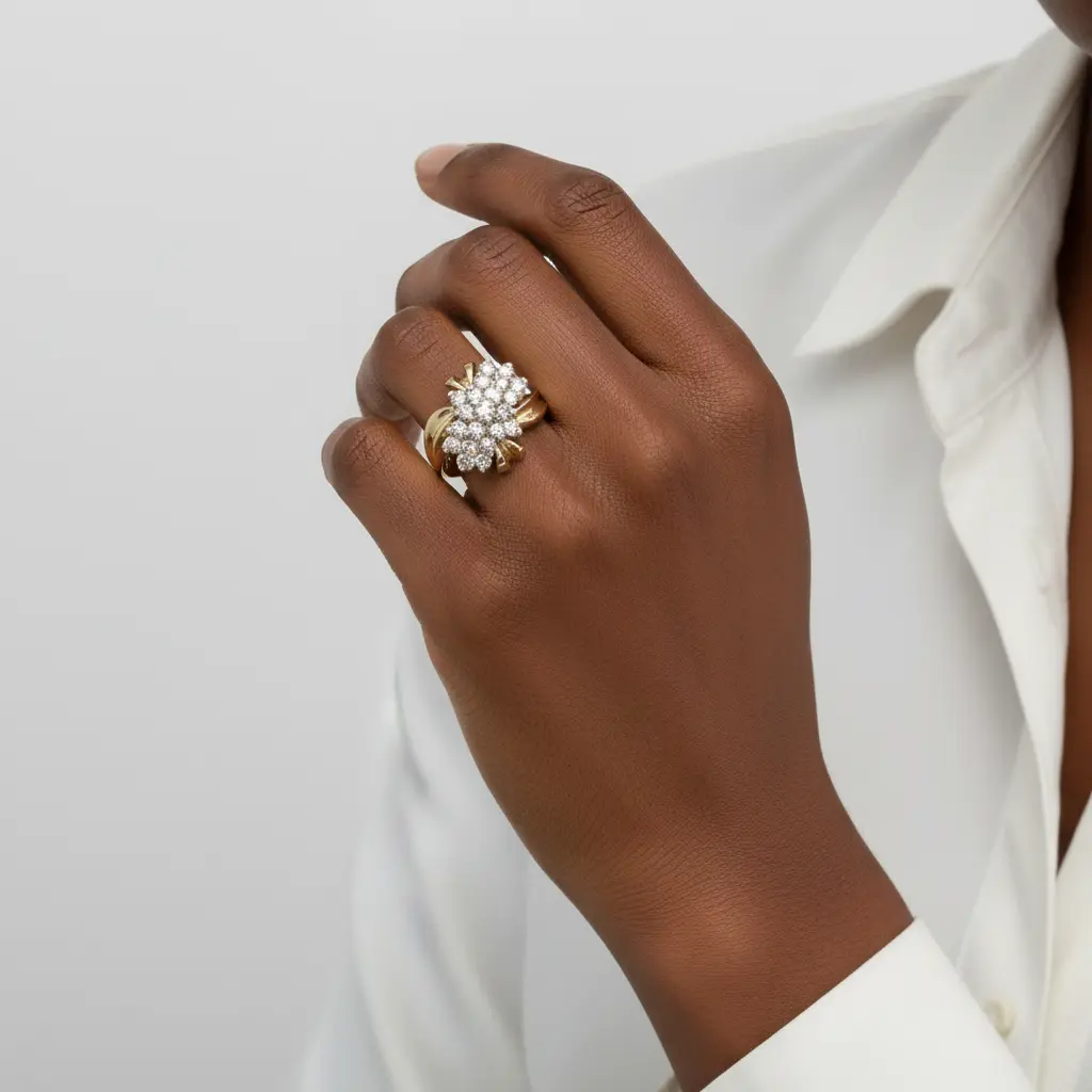14K Yellow Gold Women's Diamond Ring - 1.13ct