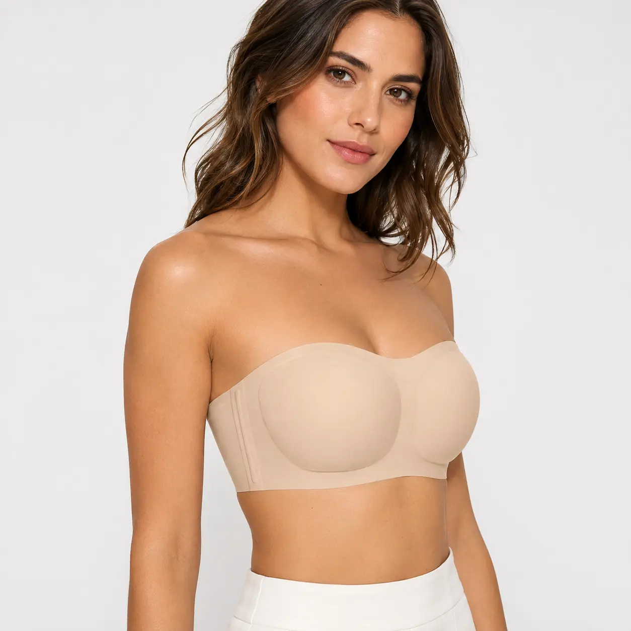 Women Non-Slip Bandeau Bras With Comfortable Strapless Bra Seamless Wireless Tube Top Soft Wireless Bra