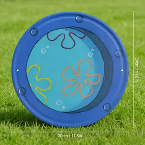 Cartoon ocean scene window, round metal sign, cartoon art decoration, children's room decoration
