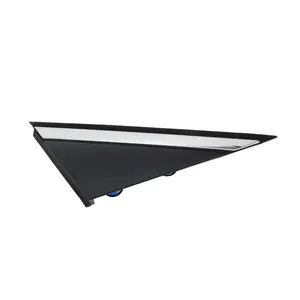 Pillar Corner Triangle Trim View Mirror Flag Applique Panel Cover for Hyundai Sonata 2015-2018 Plastic No.86190C1100 Black Silver Tone