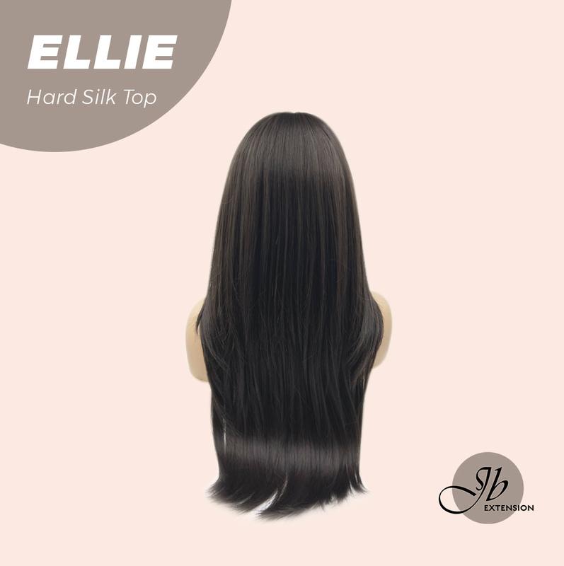 JBEXTENSION 26 Inches Scalpiana Wolf Cut 3.5X4 Hard Silky Top Natural Scalp Effect Wig With Bangs ELLIE SILK TOP