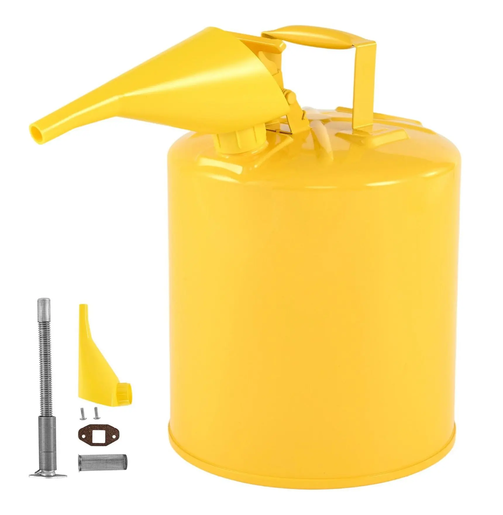 5 Gallon Diesel Safety Can, Type I Yellow Fuel Storage Can with Flame Arrester & Funnel 5 Gallons