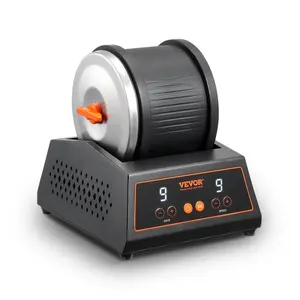 【Father's Day】VEVOR Rock Tumbler Machine,  , 4 lbs Rock Polishing Machine, 9 Speed Settings 9-Day Polishing Timer Stone Tumbler, Direct Drive Motor Rock Polisher, Cold-rolled Steel Body, Rock Polisher for Kids Adults