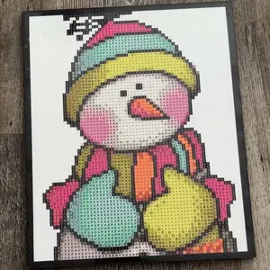 Snowman Diamond Painting Sign, Use Your Leftover Drills