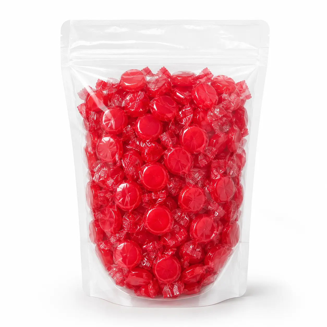 Individually Wrapped Red Cinnamon Disc Hard Candies - 1lb (16oz) Sweet Bonbon Snack Bag