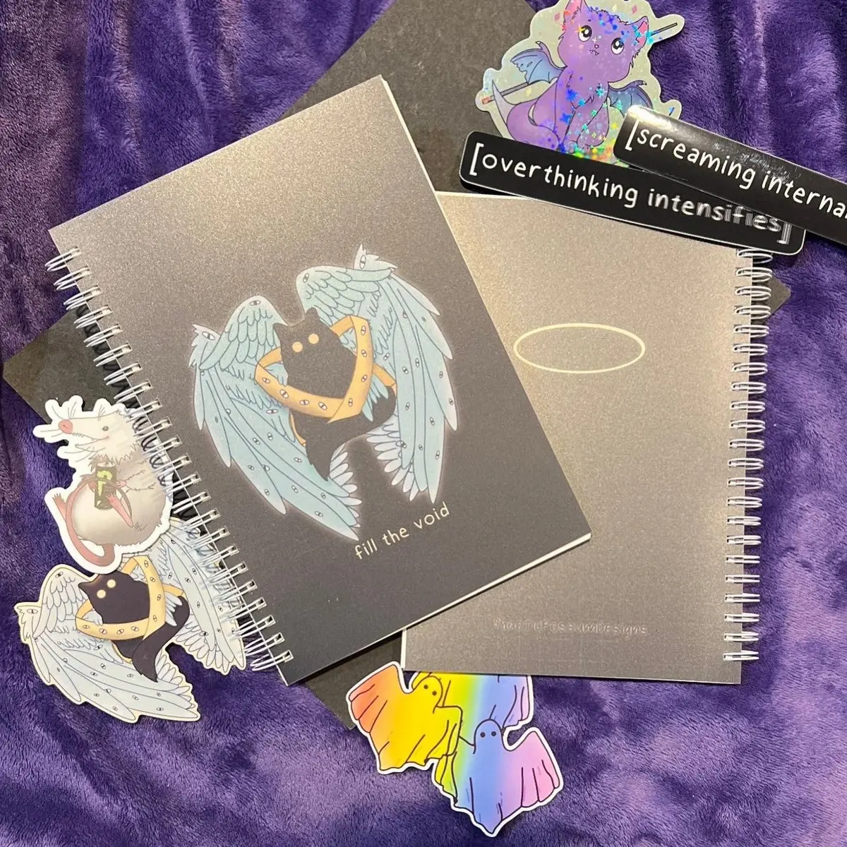 Biblically Accurate Void Cat Reusable Sticker Book | Sticker Collection Book, Sticker Storage Book, Sticker Binder, Sticker Album, Void Cat Sticker Organizer Book
