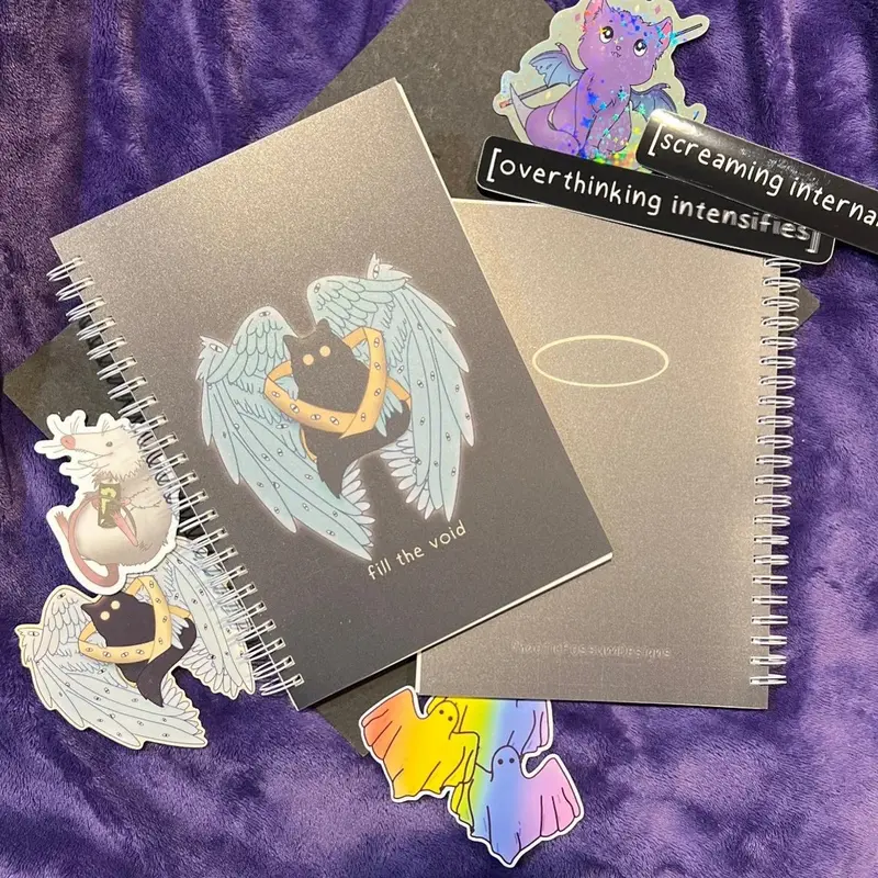 Biblically Accurate Void Cat Reusable Sticker Book | Sticker Collection Book, Sticker Storage Book, Sticker Binder, Sticker Album, Void Cat Sticker Organizer Book