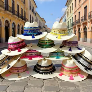 Handmade Decorative Hats – Synthetic Fiber, One Size with Internal Adjustment