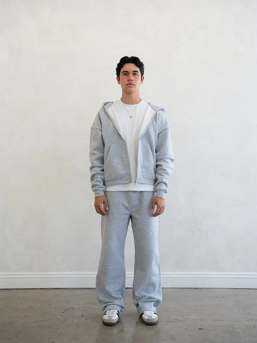 600 GSM 'Heather Grey' Zip-Up Hoodie - TikTok Shop