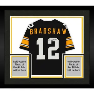 Framed Terry Bradshaw Pittsburgh Steelers Autographed Black Mitchell & Ness Authentic Jersey - Fanatics Authentic Certified - NFL Memorabilia