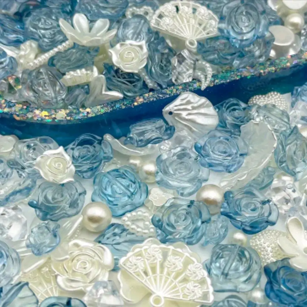 20 g Rose Flatback Bead Mix