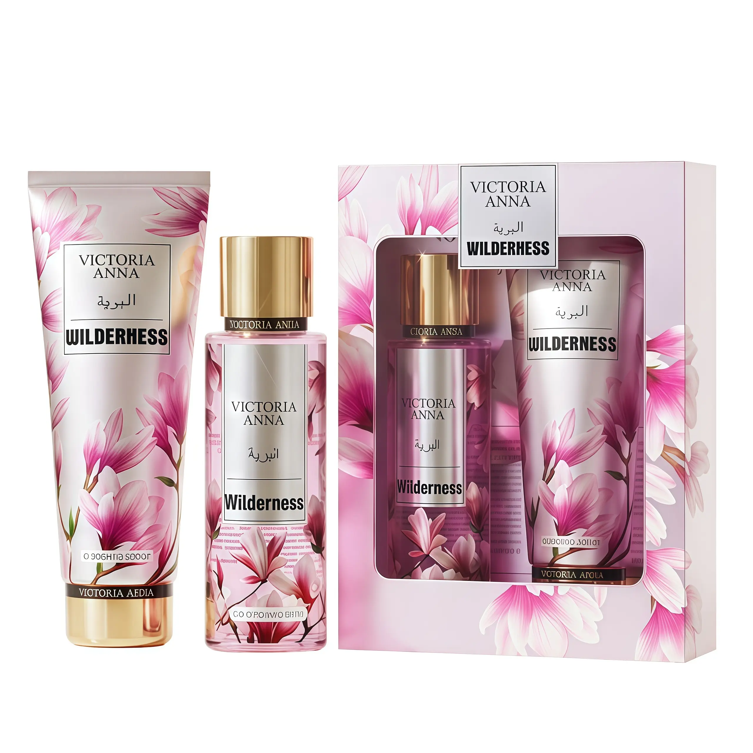 CHE BOHO Victoria Anna Scented Fragrance Set, Women's 2-in-1 Body Care Gift Set with 8.4oz Moisturizing Lotion & Scented Body Spray for Moisture Apply, Birthday Gift for Mom