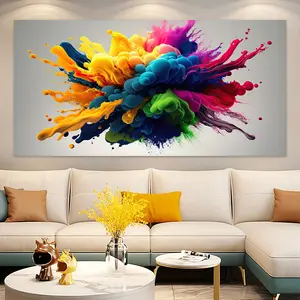 [Ready to hang chic gift art] Wooden frame canvas wall art fashionable ink print waterproof odorless wall art suitable for home office chic gift