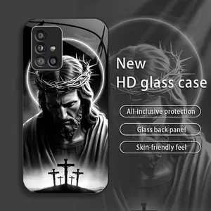 Suitable for [Galaxy A51 5g] Jesus New stylish high quality glass protective case affordable anti-drop anti-fingerprint 995