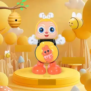 Electric Dancing Bee Toy for Kids, Interactive Musical Light Up Light & Music Learning Toy, Includes 3 Aa Batteries, Fun Educational Gift for Children