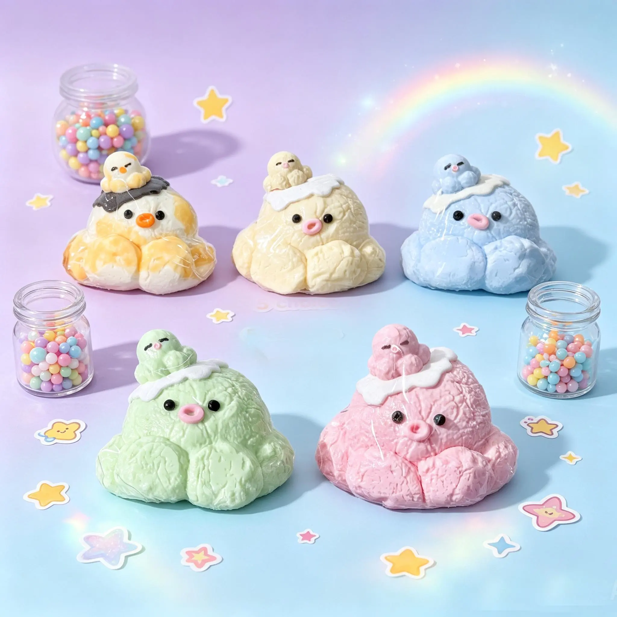 【Buy 3 Get 1 Free】Octopus Series Squishy Toys | Food-Grade Silicone Non-Toxic Slow Recovery Sensory Toys, Thick Creamy Slime Texture Stress Relief