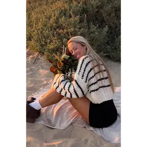 Belmont White Striped Sweater