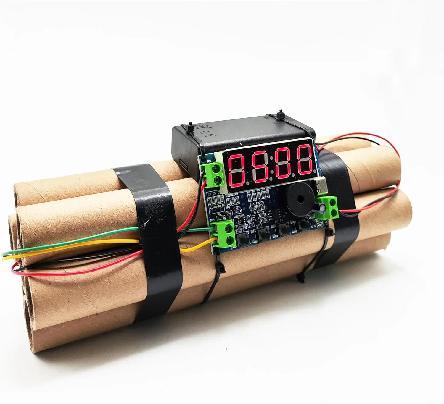 Movie Props,DIY Alarm Clock Countdown Ticking time Machine Kit with Buzzer,Countdown Prank Trick Toys for Cosplay Decorations