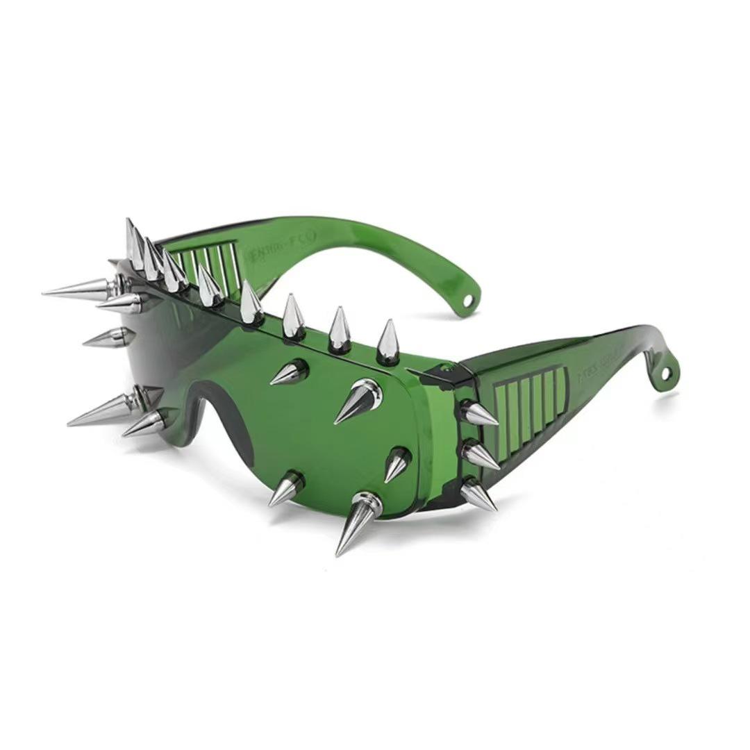 New Novelty Eyewear — Cyberpunk-Style "Demon" Glasses (Non-Prescription) | Unique & Trendy Party Accessories | Street Style Sunglasses for Travel & Fashion Outfits