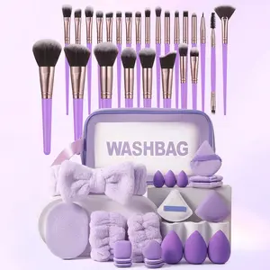 47 Piece Makeup Brush Set, Soft Bristle Powder Brush Blush Eyeshadow Sponge, All-In-One Beauty Tool Kit, Essential Cosmetic Brushes, Makeup Brushes Kits
