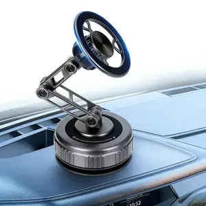 Phone Holder with Strongest Vacuum Suction - Magnetic Car Mount, 360° Rotation, Foldable Design, Universal Fit for All Cell Phones & Smooth Surfaces, Magnetic Phone Mount, Car Holder