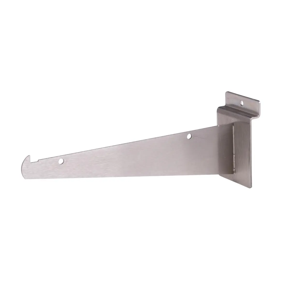 Econoco BQSW8KBSN 8 in. Slatwall Shelf Bracket, Satin Nickel, Mounting Bracket for Floating Shelves, Mounting Brackets Floating Shelves