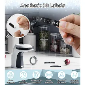 Embossed label maker machine with tapes, manual embossing label maker black, old school handheld label er printer, portable vintage 3d embosser labeler for home office school