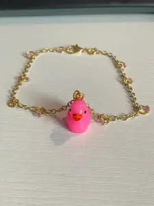 Bright Pink Duck Bracelet