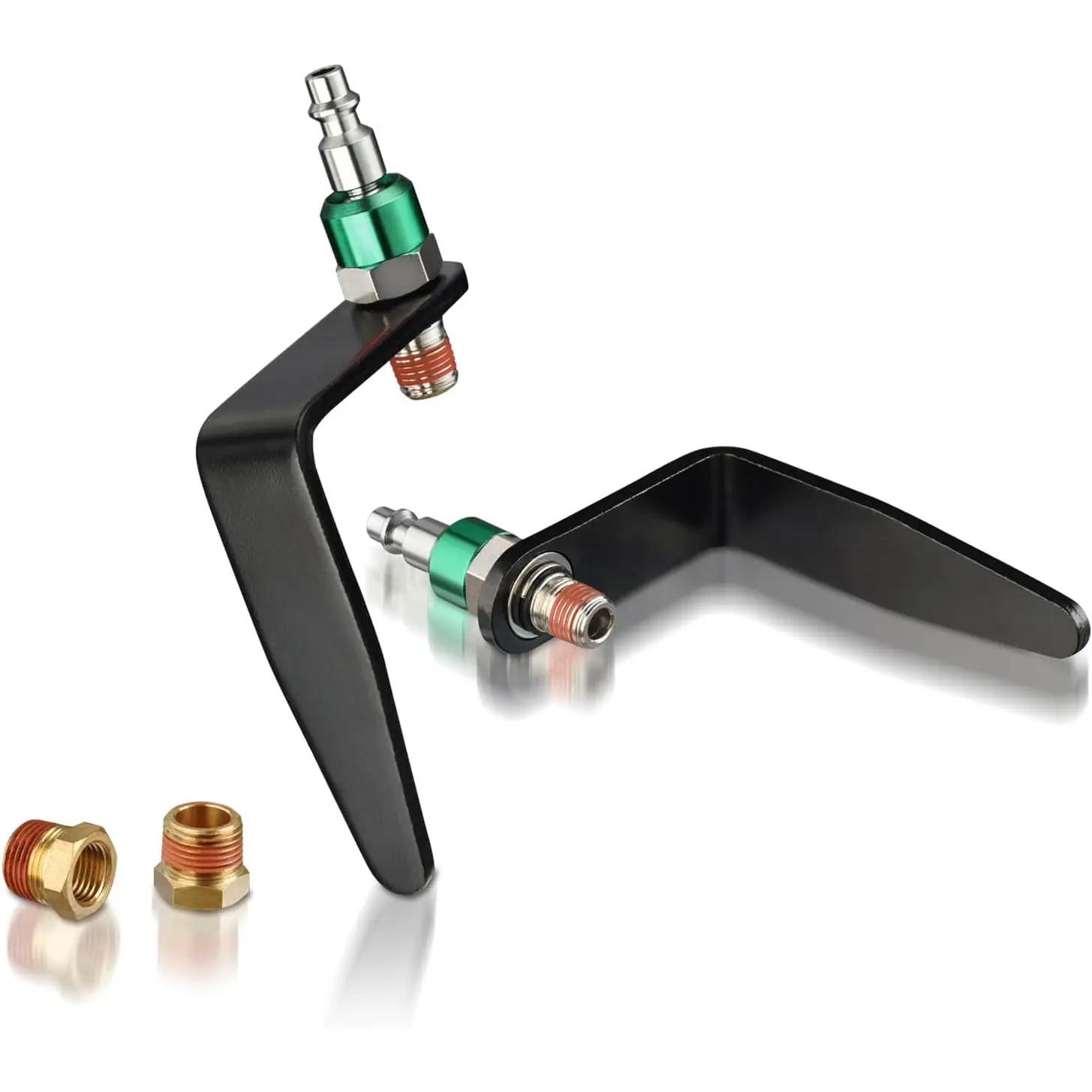 Pneumatic tool hook,1/4" NPT and 360? Rotatable L Air Rafter Hooks are Lightweight,Quick and Easy to Install for Air Blow ,Pneumatic  ,with Brass Joints,2-