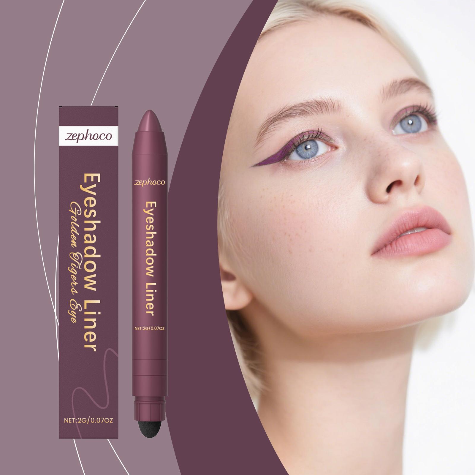 2-in-1 Eyeliner Pencil & Shadow Liner Duo, Waterproof Sweatproof, Smudge-Resistant, Smooth Easy to Apply, Color-Prominent Eye Makeup