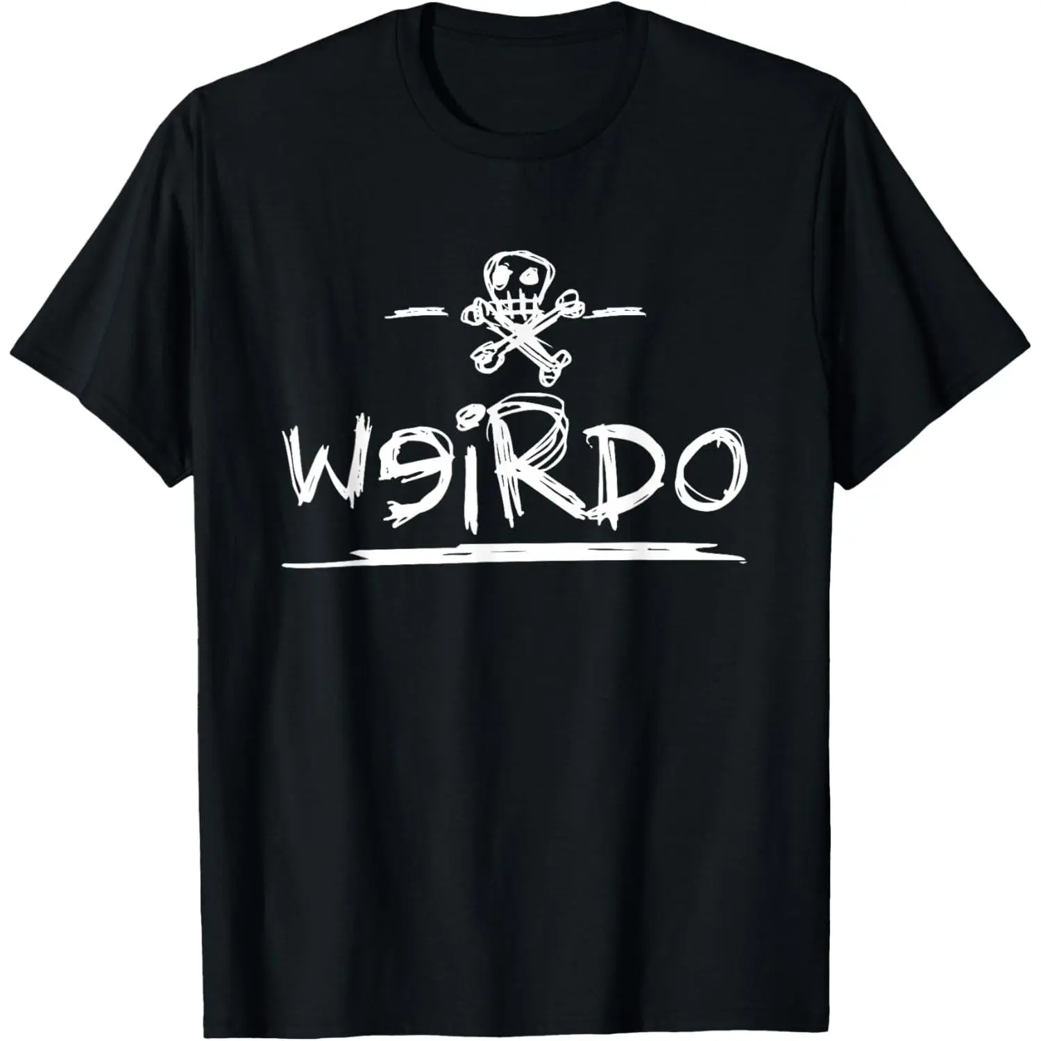 Women's 100% Lightweight Short-Sleeve Round Neck Gothic EMO Punk 00s 2000s Streetwear T-Shirt, Casual Goth Kawaii Weirdo Clothes Top
