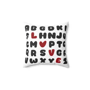 Valentines Day  Spun Polyester Square Pillow