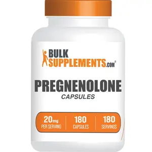 BulkSupplements - Pregnenolone Capsules - Energy Production - Healthy Skin - 180 Capsules - 20mg per Serving